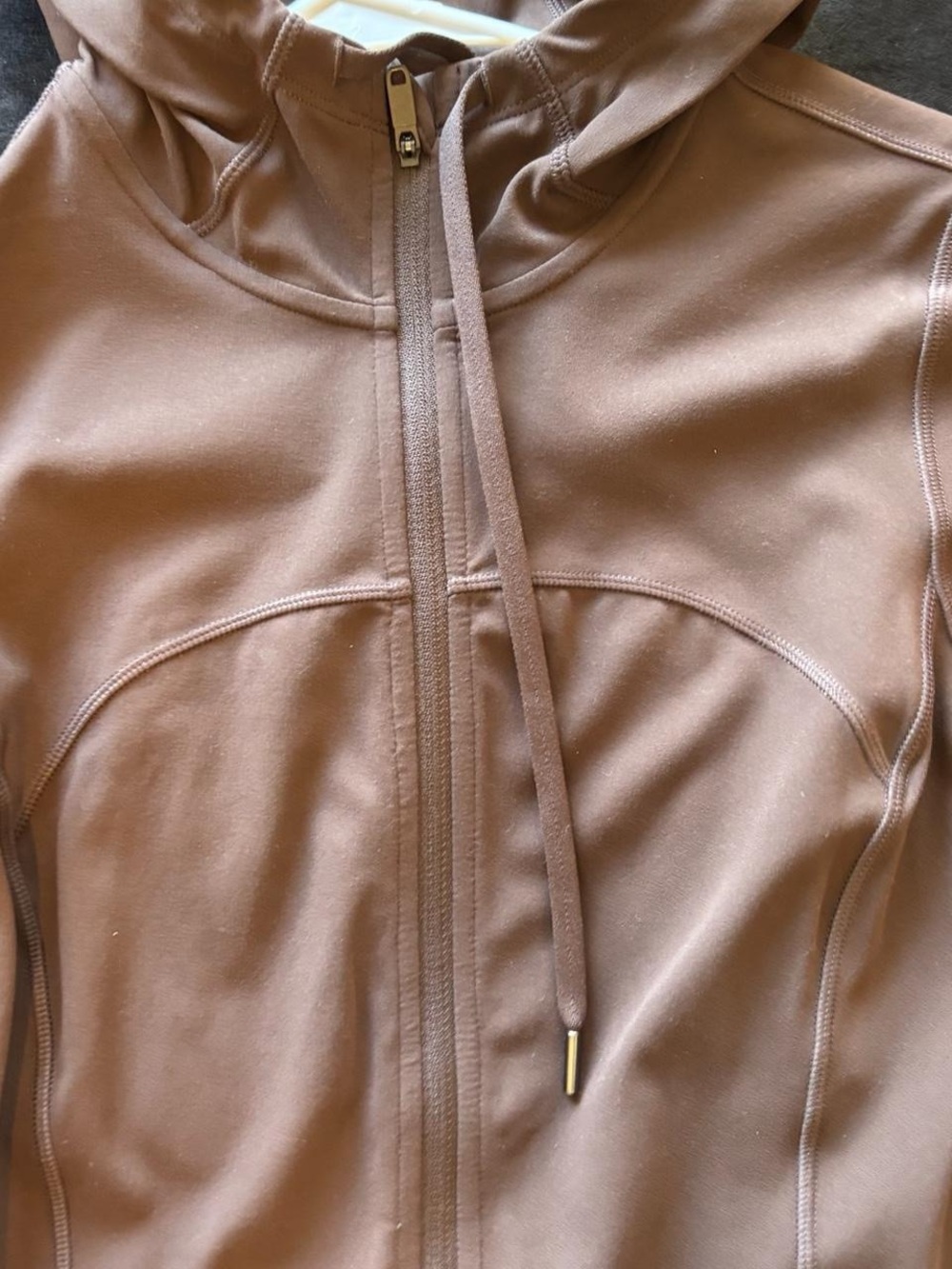 CRZ YOGA Dusty Mauve Zip-Up Hooded Bomber Jacket